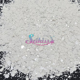 Coco Metallic Chunky Glitter - White Glitter